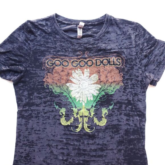 Goo Goo Dolls T Shirt Womens XL Gray Next Level Apparel Burnout Tee Rock Band - Picture 1 of 9